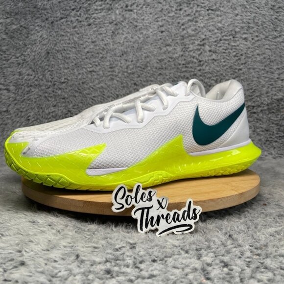 Nike Court Zoom Vapor Cage 4 Rafa Size 10-11.5 Men Tennis White Volt DD1579-107 - Picture 4 of 6